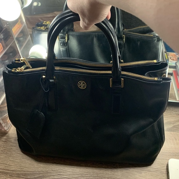 Tory Burch Bags Tory Burch Robinson Patent Leather Double Zip
